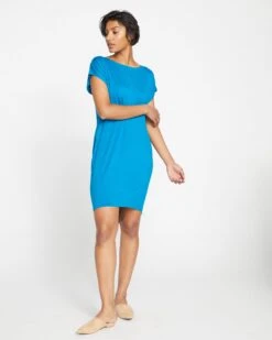 Front Page -ChicLuxe Store Helen Liquid Jersey Shift Dress Mykonos Blue USDR0780 366 002 009 2048x