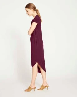 Iconic Geneva V-Neck Dress - Jam -ChicLuxe Store IconicGenevaV NeckDressGrapeWineUSDR0374 446 003 2048x