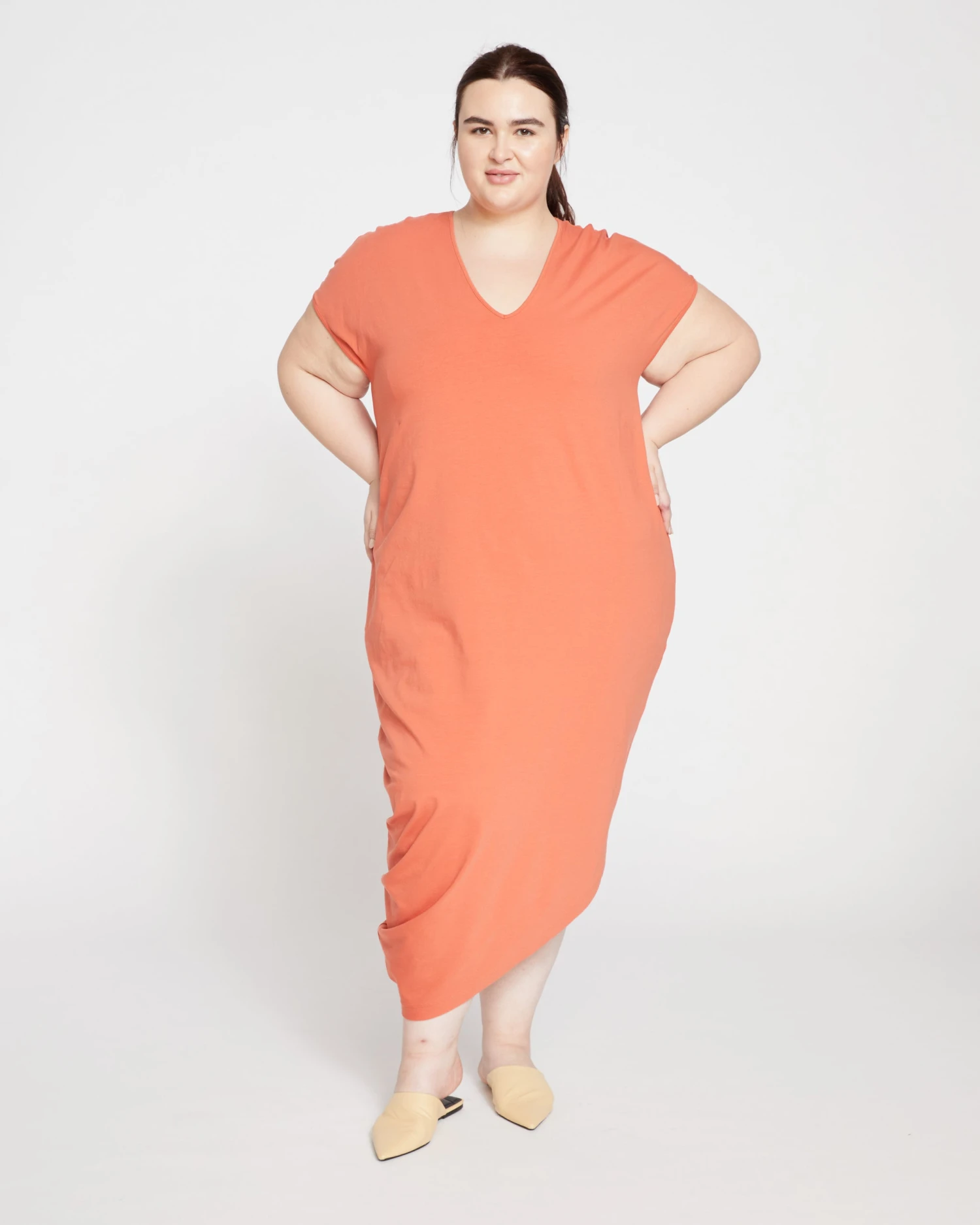 Iconic Geneva V-Neck Dress - Aperol