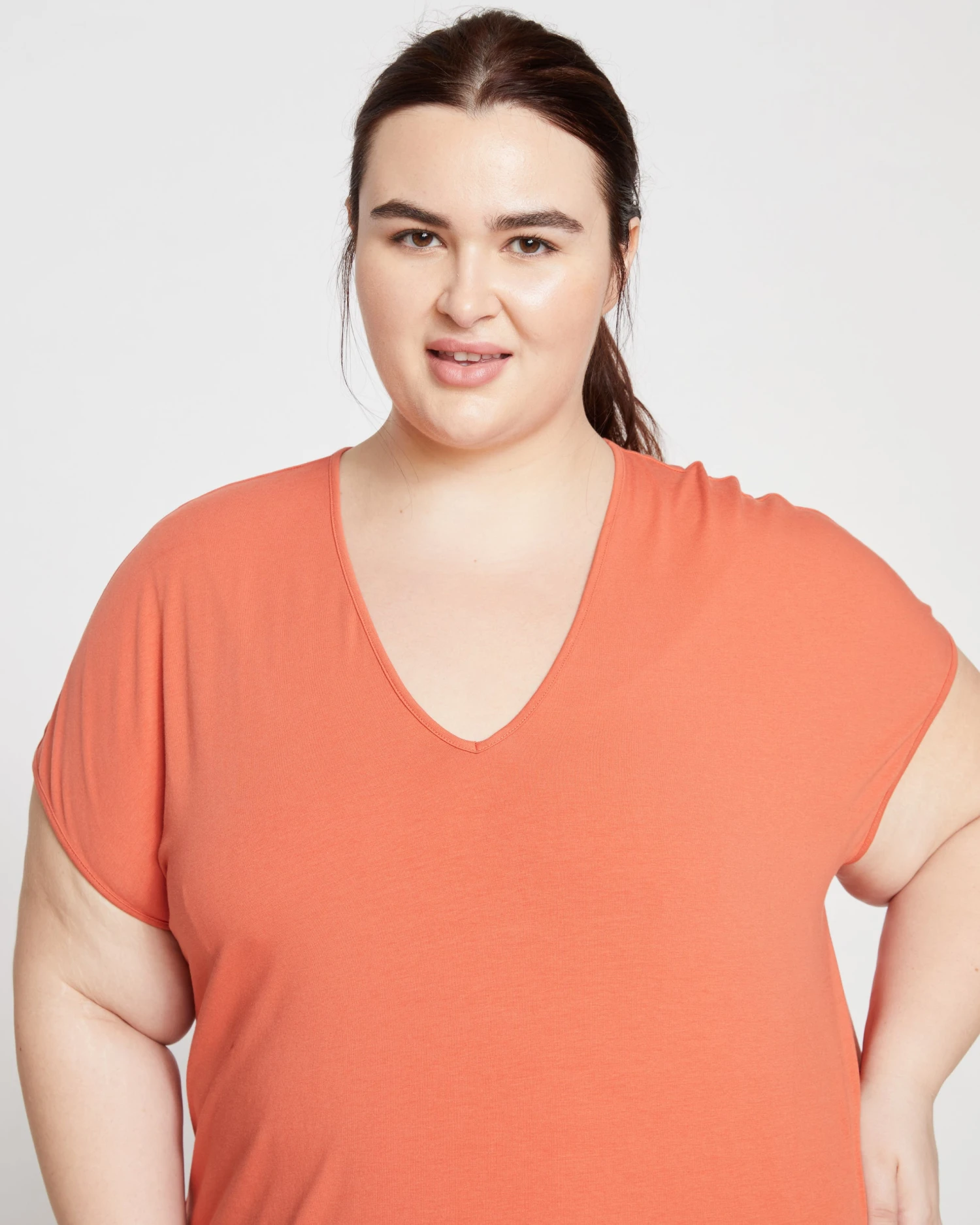 Iconic Geneva V-Neck Dress - Aperol - Image 2