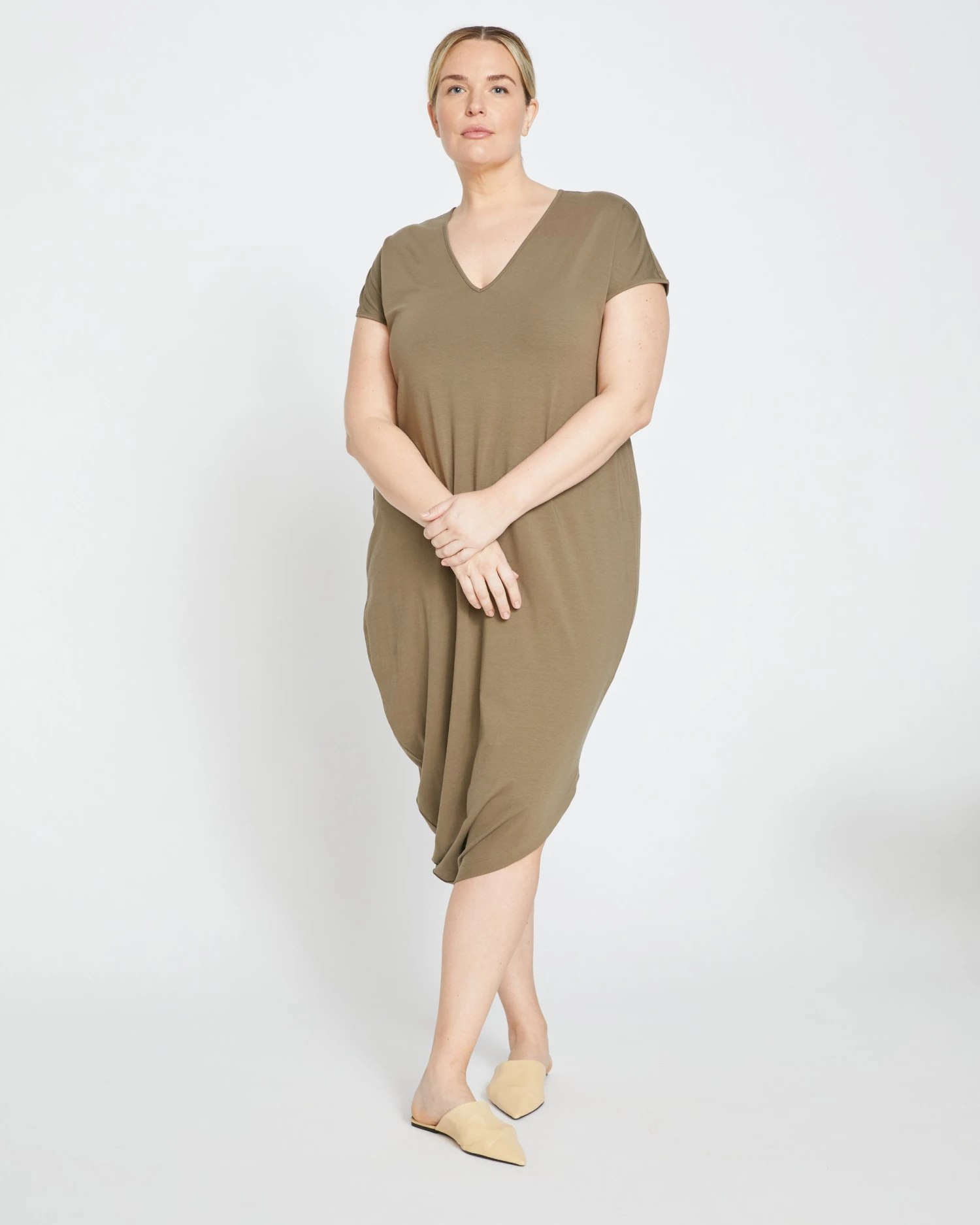 Iconic Geneva V-Neck Dress - Crocodile