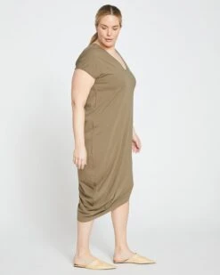Iconic Geneva V-Neck Dress - Crocodile -ChicLuxe Store Iconic Geneva V Neck Dress Crocodile USDR0374 425 003 016 2048x