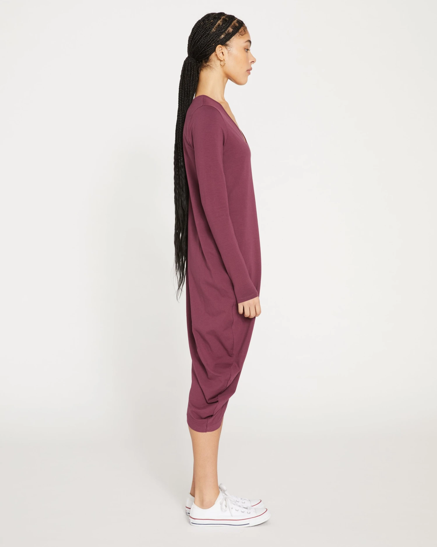 Iconic Long Sleeve V-Neck Geneva Dress - Jam - Image 3