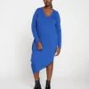 Iconic Long Sleeve V-Neck Geneva Dress - Lapis