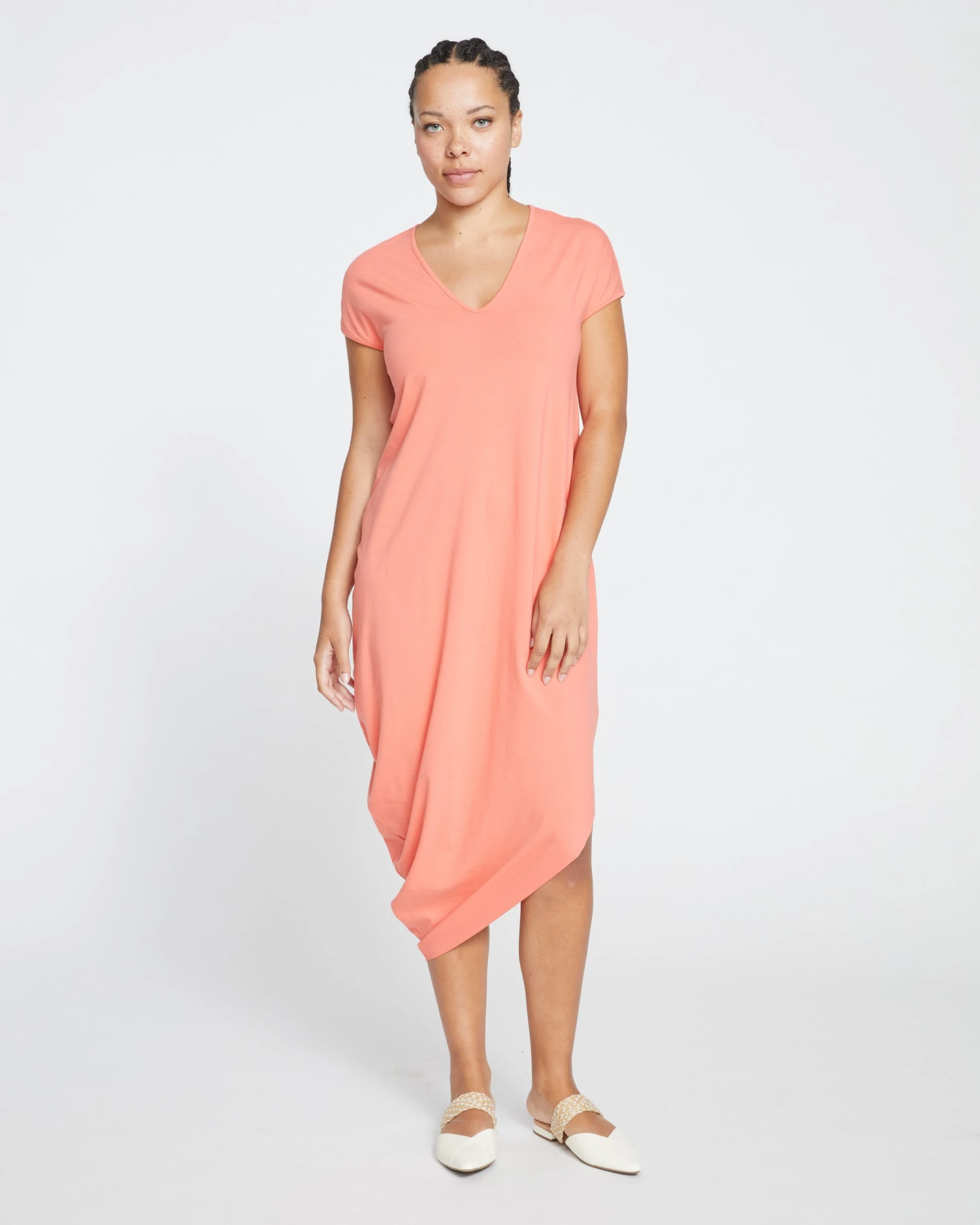 Iconic Geneva V-Neck Dress - Sunset