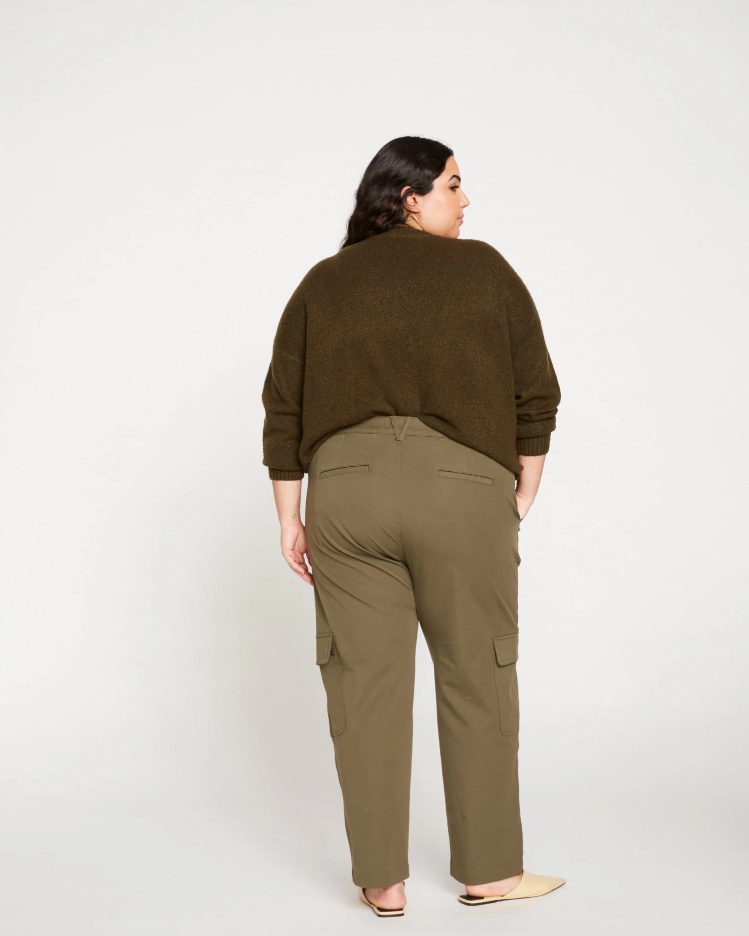 Karlee Stretch Cotton Twill Cargo Pants - Ivy - Image 5