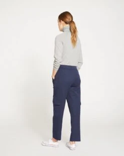 Karlee Stretch Cotton Twill Cargo Pants - Navy -ChicLuxe Store Karlee Stretch Cotton Twill Cargo Pants Navy USPA0633B 029 004 033 2048x
