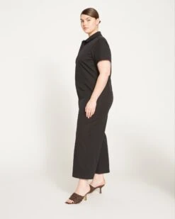 Kate Stretch Cotton Twill Jumpsuit - Black -ChicLuxe Store Kate Stretch Cotton Twill Jumpsuit Black USJS0402B 001 003 024 2048x