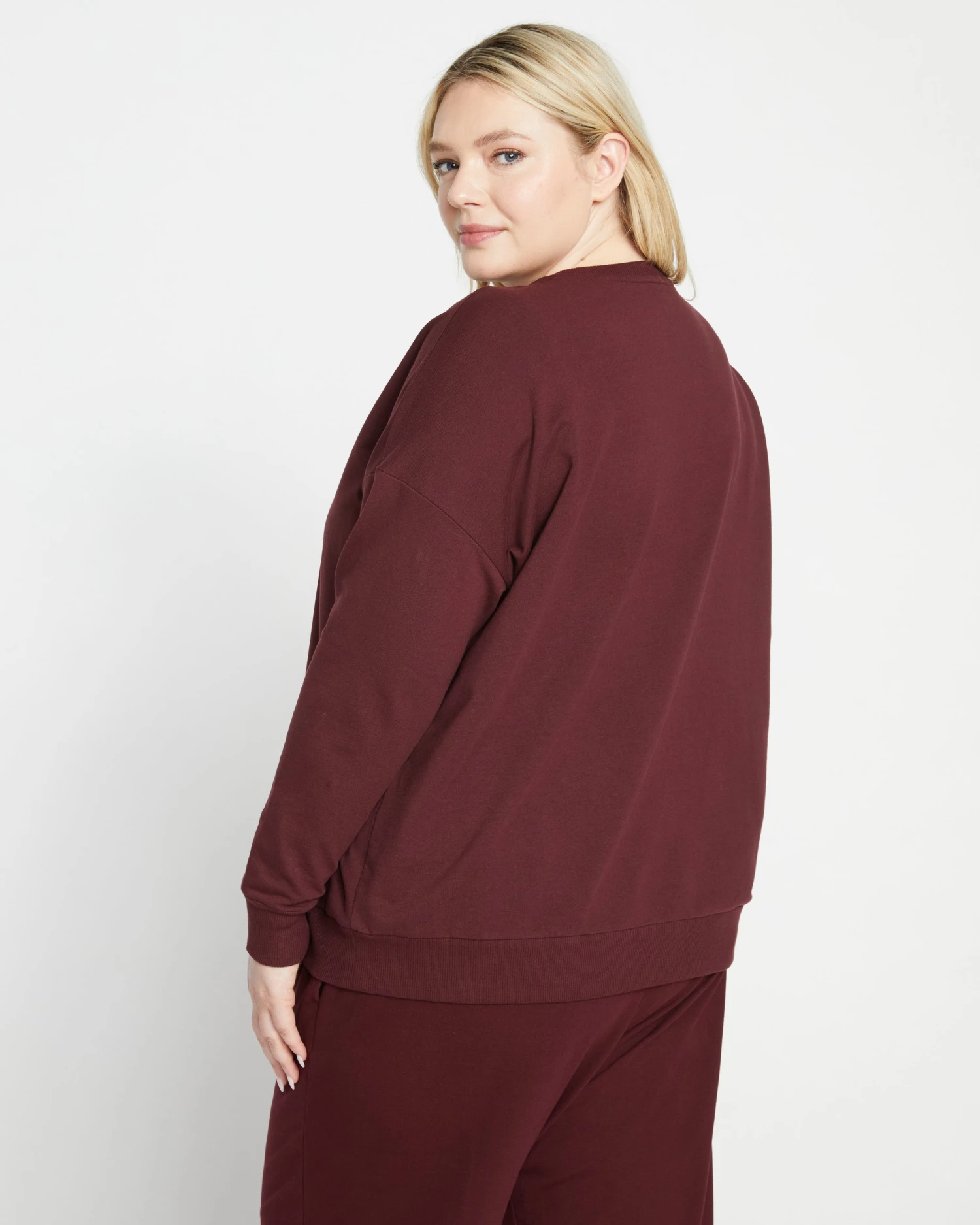 Lauren Core Terry Sweatshirt - Black Cherry - Image 3