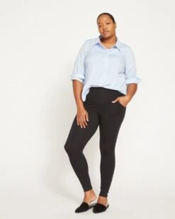 Everywear Pocket Leggings - Black -ChicLuxe Store Leggings with Design Pockets Black USPA0924 001 001 002 2048x