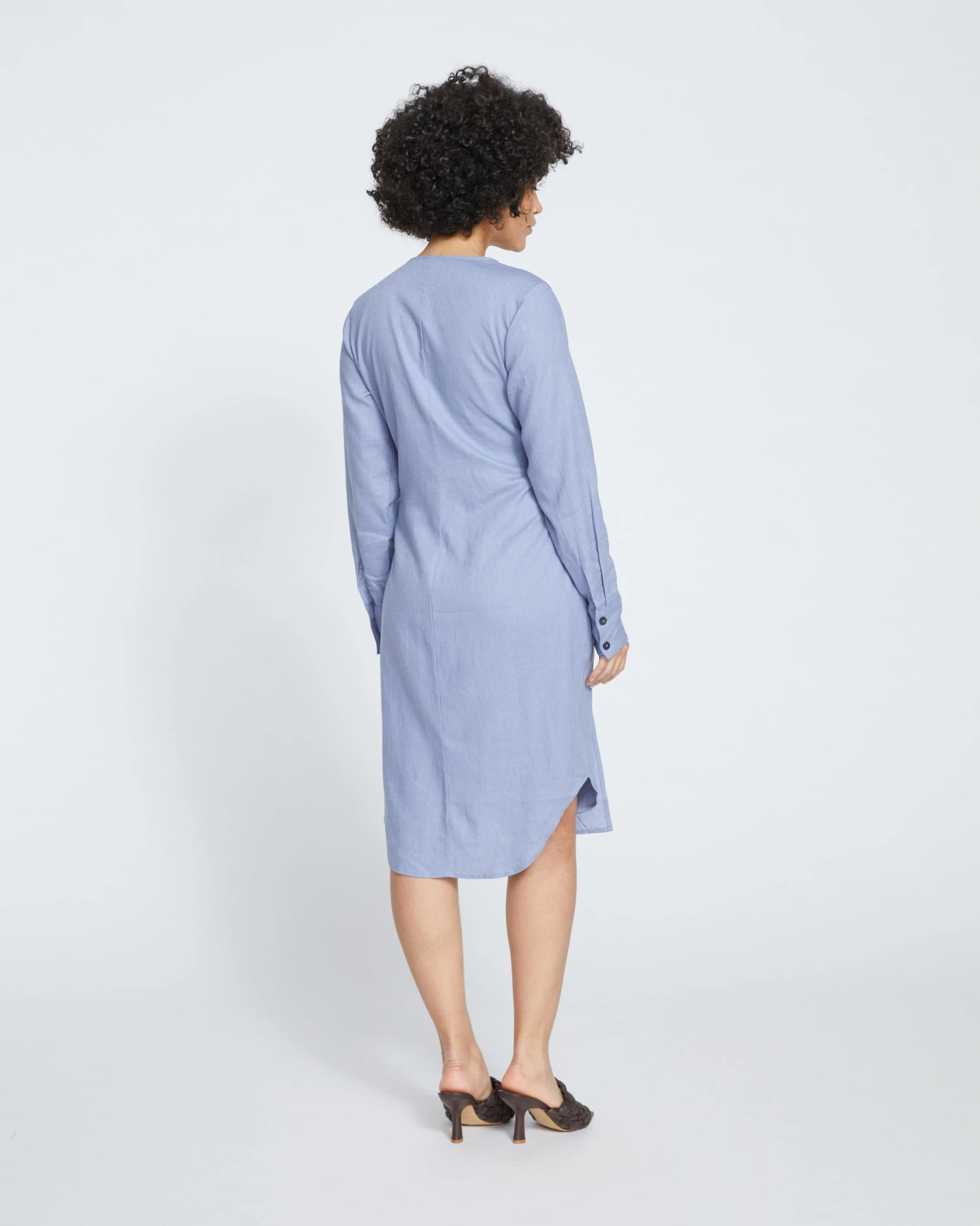 Starboard Linen Wrap Shirtdress - Pressed Pansy 4 Starboard Linen Wrap Shirtdress - Pressed Pansy - Image 4