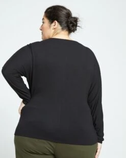 Elea Liquid Jersey Top - Black -ChicLuxe Store Liquid Jersey Esmeralda Top Black USTO1455 001 004 029 2048x