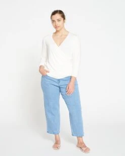 Liquid Jersey Two-Way Long Sleeve Cross Top - White -ChicLuxe Store Liquid Jersey Two Way Long Sleeve Cross Top White USTO0930 025 002 050 2048x