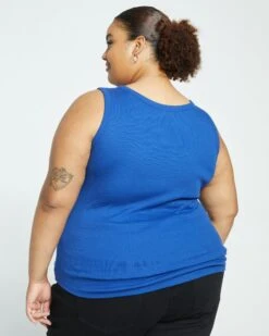 Loire Ribbed Tank - Lapis -ChicLuxe Store Loire Ribbed Tank Lapis US20011 464 004 024 2048x