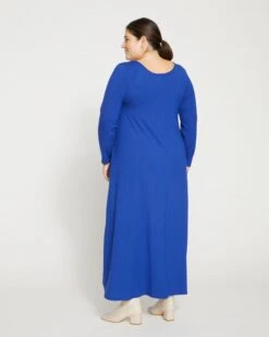 Athena Long Sleeve Divine Jersey Dress - Sapphire -ChicLuxe Store Long Sleeve Athena Dress Cobalt USDR1530 657 004 029 2048x