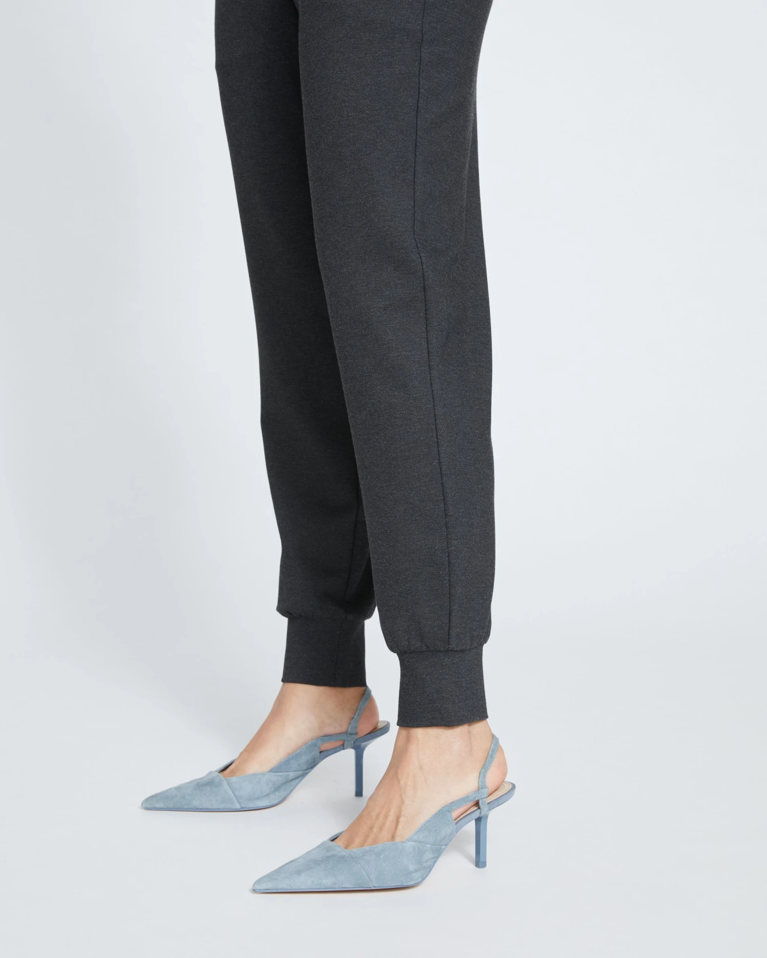 Luxe Laid-Back Ponte Joggers - Charcoal - Image 2
