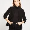Meg Double Luxe Short Blazer - Black