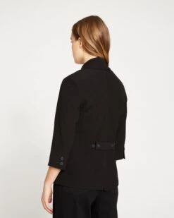 Meg Double Luxe Short Blazer - Black -ChicLuxe Store Meg Short Blazer Black USOU0110 001 003 076 2048x