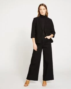 Meg Double Luxe Short Blazer - Black -ChicLuxe Store Meg Short Blazer Black USOU0110 001 004 034 2048x