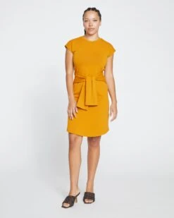 Misa Jersey Dress - Dried Saffron