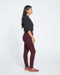 Moro Pocket Signature Ponte Pants - Black Cherry -ChicLuxe Store Moro Pocket Signature Ponte Pants Black Cherry USPA0044P 190 003 083 2048x