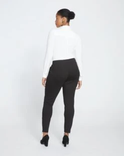 Moro Pocket Signature Ponte Pants - Slate Pinstripe -ChicLuxe Store Moro Pocket Signature Ponte Pants Gray Pinstripe USPA0044P 201 004 044 2048x