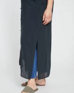 Nailah Button Down Tunic - Black -ChicLuxe Store Nailah Button Down Tunic Black USTO0414 001 002 040 2048x