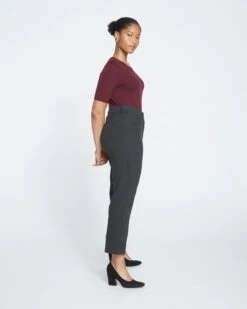 Cigarette Ponte Pants - Graphite -ChicLuxe Store New Cigarette Pants Charcoal USPA0258B 057 003 046 2048x