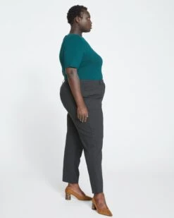 Long Cigarette Ponte Pants - Graphite 7 Long Cigarette Ponte Pants - Graphite -ChicLuxe Store New Cigarette Pants Long Charcoal USPA0258BL 057 003 033 2048x