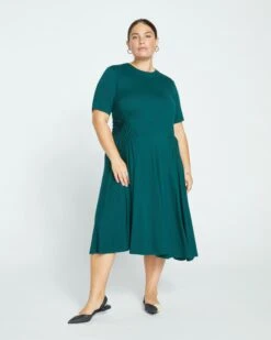 Devi Liquid Jersey Dress - Forest Green -ChicLuxe Store New Liquid Jersey Dress Cashmere Green USDR1427 445 002 008 2048x