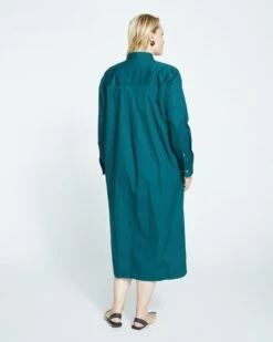 Odeon Stretch Poplin Shirtdress - Forest Green -ChicLuxe Store OdeonStretchPoplinShirtdress ForestGreen USDR1351 013 004 024 2048x