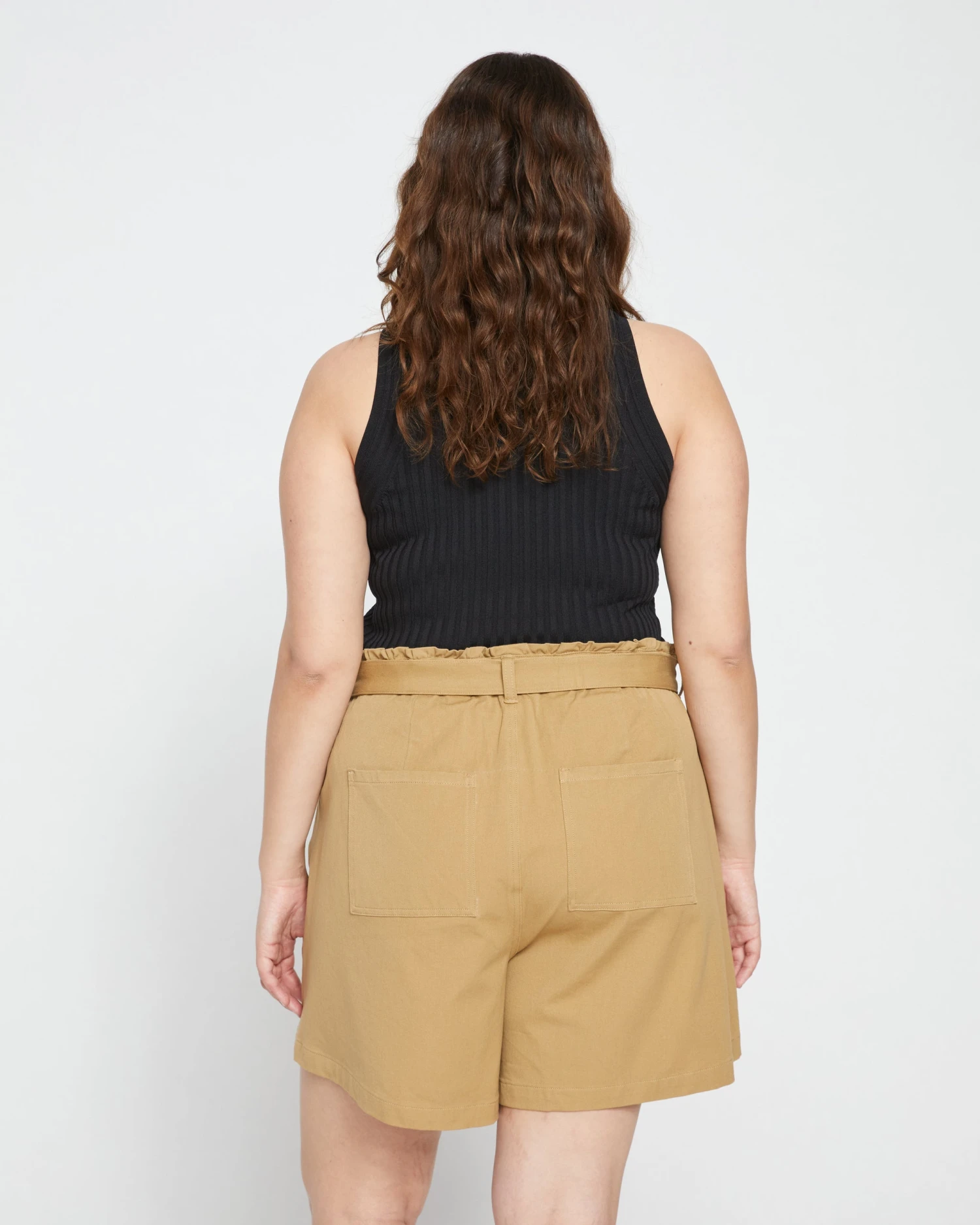 Harbor Stretch Twill Paperbag Shorts - Vintage Khaki - Image 4