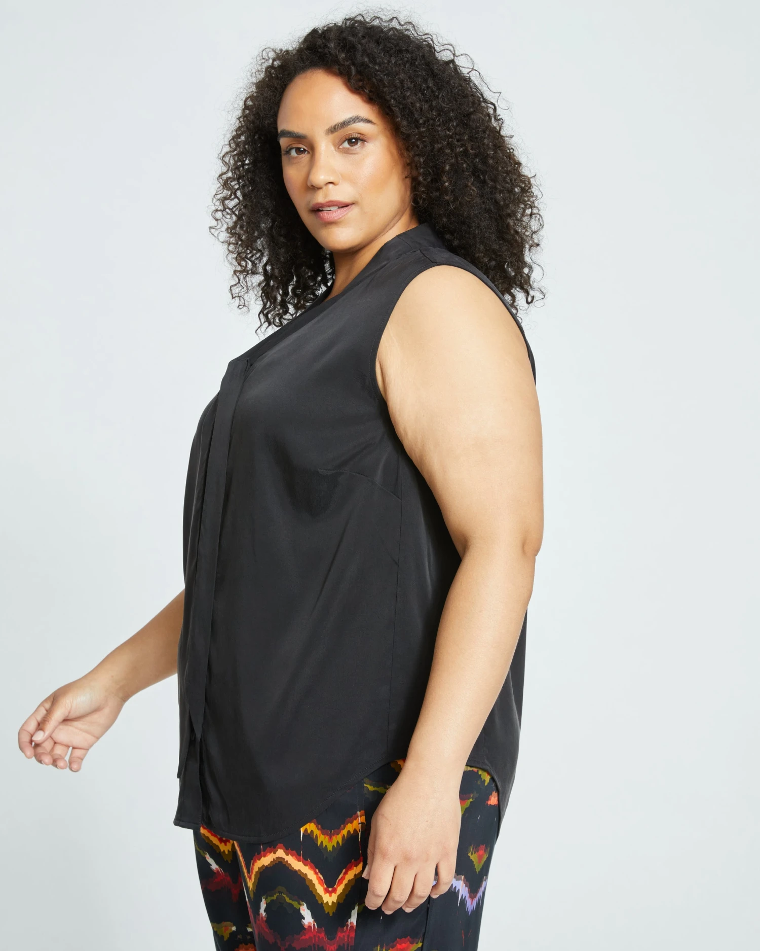 Brava Cupro Blouse - Black 3 Brava Cupro Blouse - Black - Image 3