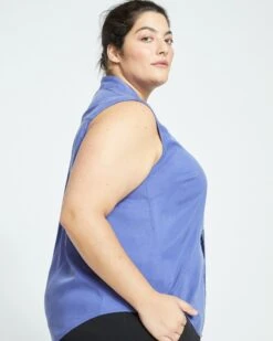 Brava Cupro Blouse - Cuban Lily -ChicLuxe Store Paradiso Blouse Navy Blue USTO1396 564 003 019 2048x