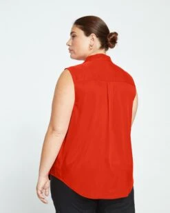 Brava Cupro Blouse - Lipstick -ChicLuxe Store Paradiso Blouse Poppy USTO1396 059 004 023 2048x