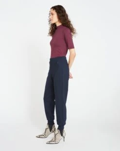 Luxe Laid-Back Ponte Joggers - Navy -ChicLuxe Store PonteJogger Navy USPA1219 029 001 007 2048x