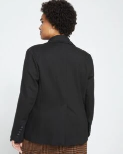 Bianca Double Breasted Ponte Blazer - Black -ChicLuxe Store Ponte Bianca Blazer Black USOU1464 001 004 035 2048x