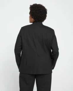 Lennox Collarless Ponte Blazer - Black -ChicLuxe Store Ponte Collarless Blazer Black USOU1463 001 004 036 2048x