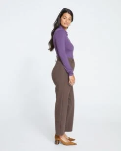 Etta Straight Ponte Pants - Earth