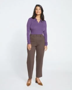 Etta Straight Ponte Pants - Earth -ChicLuxe Store Ponte Etta Jeans Seal Brown USPA1490 585 003 009 2048x