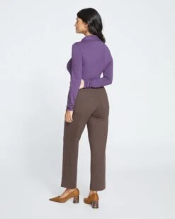 Etta Straight Ponte Pants - Earth -ChicLuxe Store Ponte Etta Jeans Seal Brown USPA1490 585 004 034 2048x