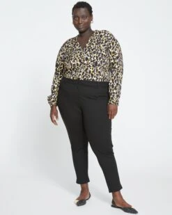 Seine Skinny Ponte Pants - Black