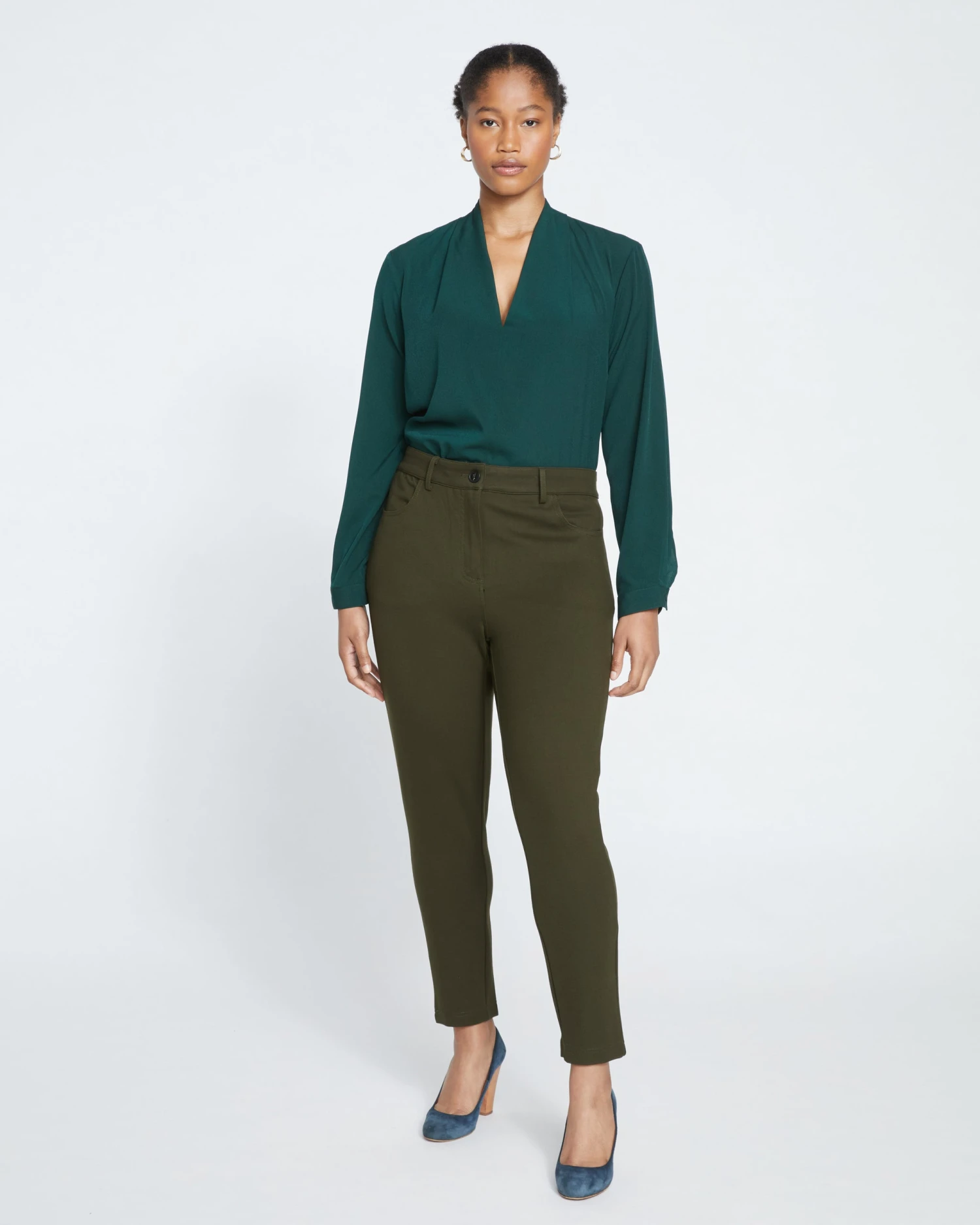 Seine Skinny Ponte Pants - Evening Forest