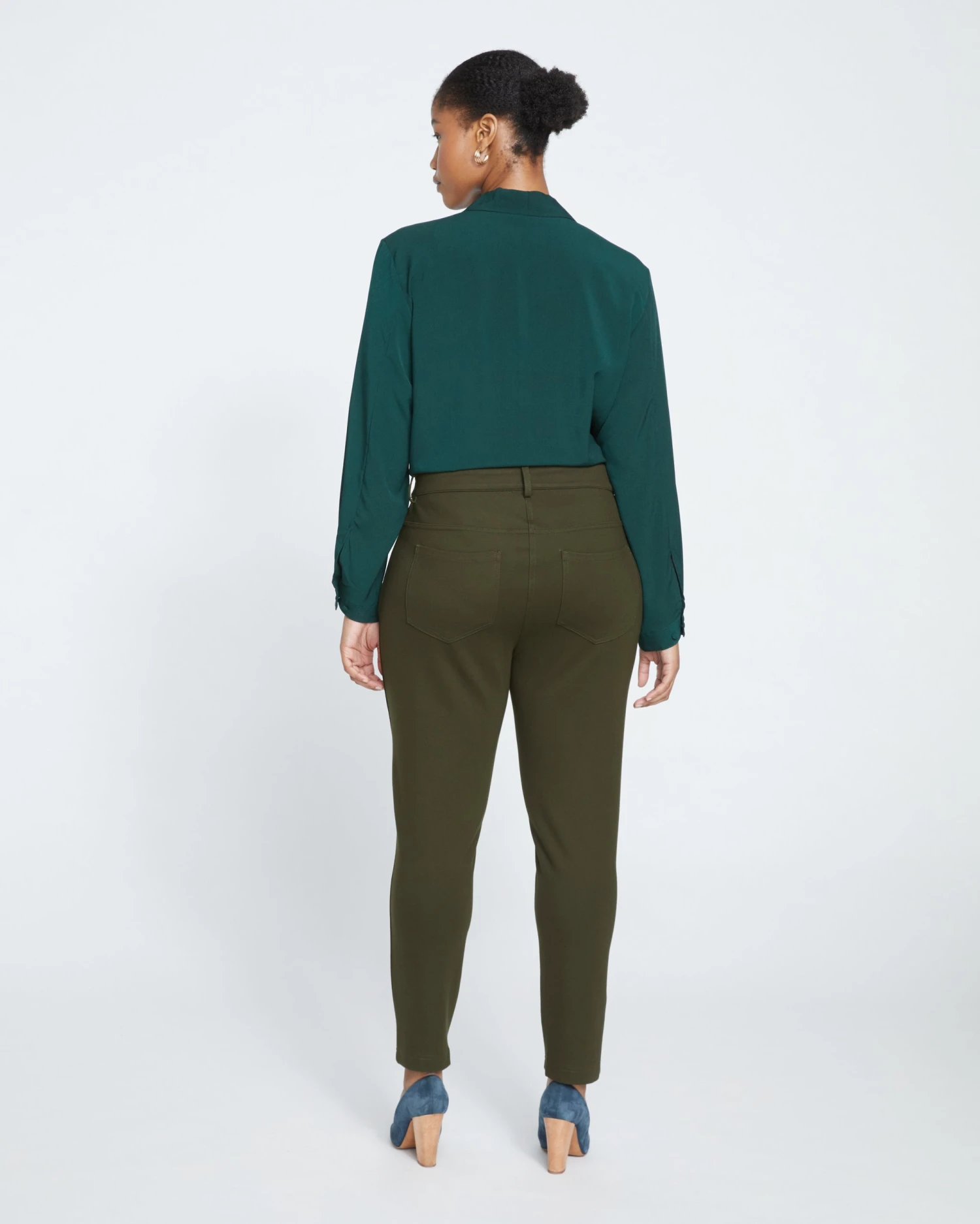 Seine Skinny Ponte Pants - Evening Forest - Image 4