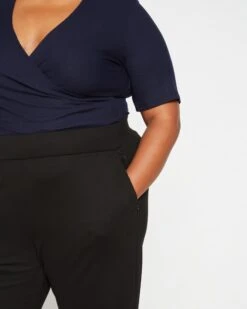 Pull On Bootcut Ponte Pants - Black -ChicLuxe Store Pull On Boot Cut Pants USPA1215 001 002 010 2048x