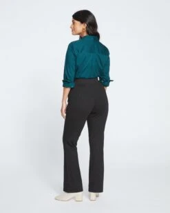 Pull On Bootcut Ponte Pants - Slate Pinstripe -ChicLuxe Store Pull On Bootcut Ponte Pants Gray Pinstripe USPA1215 201 004 023 2048x