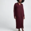 Sally Liquid Jersey Shirt Dress - Black Cherry