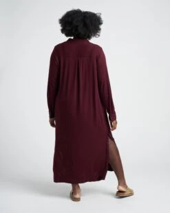 Sally Liquid Jersey Shirt Dress - Black Cherry -ChicLuxe Store SallyLiquidJerseyShirtDress BlackCherry USDR0779 190 1756 2048x