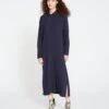 Sally Liquid Jersey Shirt Dress - Midnight