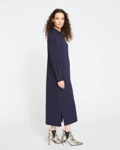 Sally Liquid Jersey Shirt Dress - Midnight -ChicLuxe Store SallyLiquidJerseyShirtDress Midnight USDR0779 454 003 025 2048x